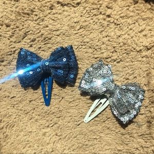 Sequin Barrette Hair Bows